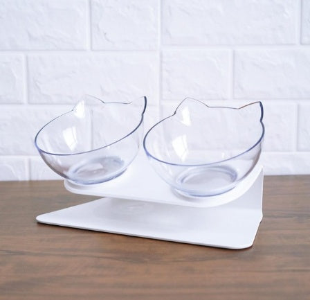 😻 ErgonomischerNapf mit Neigung – Süßes Katzenohr-Design