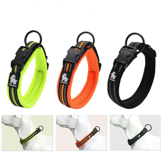 🐕 Reflektierendes Anti-Würge Hundehalsband – Gepolstert & bequem