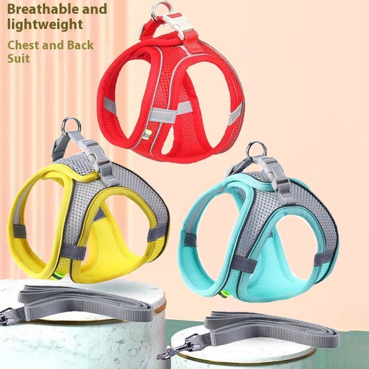 🐾 Atmungsaktives Haustiergeschirr – Reflektierend & verstellbar