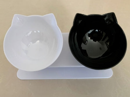 😻 ErgonomischerNapf mit Neigung – Süßes Katzenohr-Design
