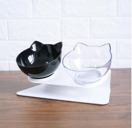 😻 ErgonomischerNapf mit Neigung – Süßes Katzenohr-Design